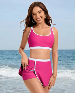 Shoreline Chic™ Skirt Bikini Set