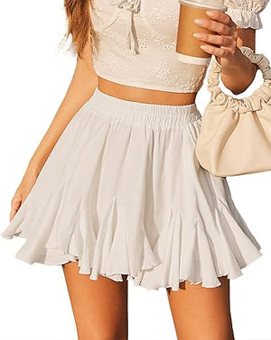 ChiffonSwirl™ Double Layer Ruffle Mini Skirt