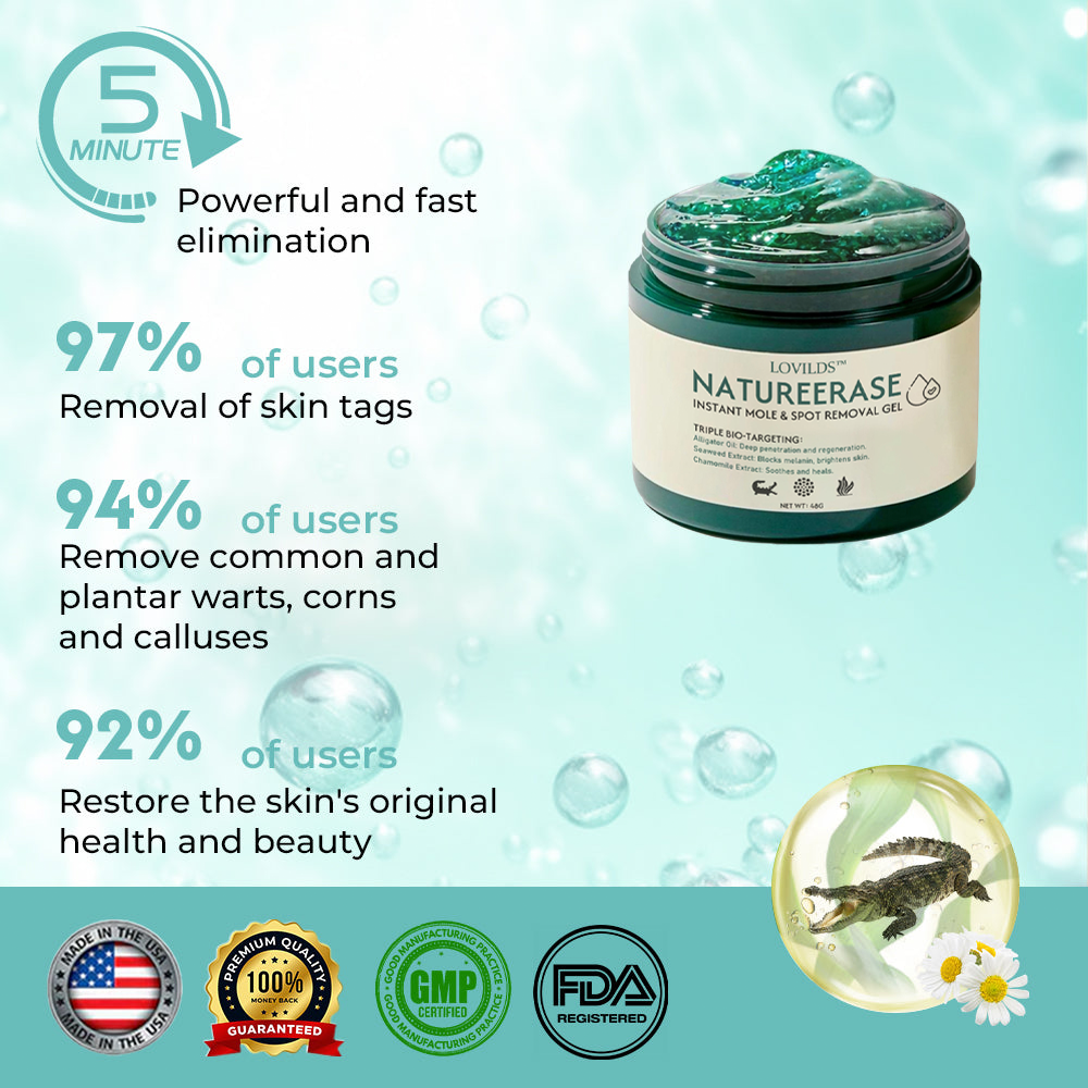 ✅ Official Store: LOVILDS™ NatureErase Instant Alligator Oil Mole & Spot Removal Gel
