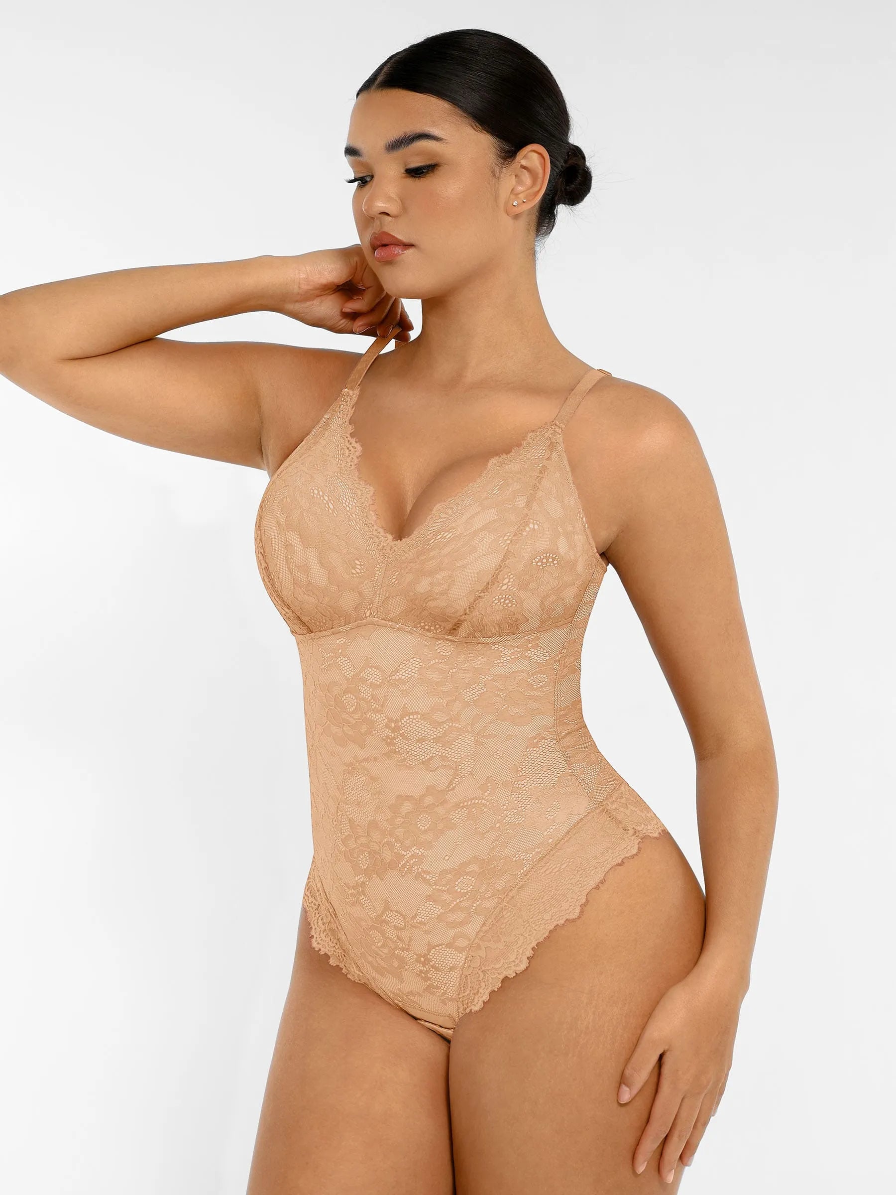 AllureLace⢠Tummy-Control Thong Bodysuit