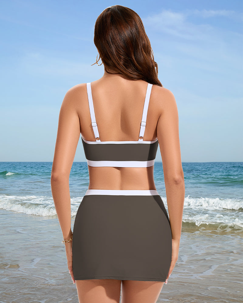 Shoreline Chic™ Skirt Bikini Set