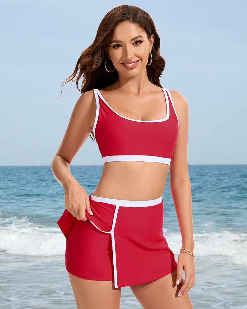 Shoreline Chic™ Skirt Bikini Set