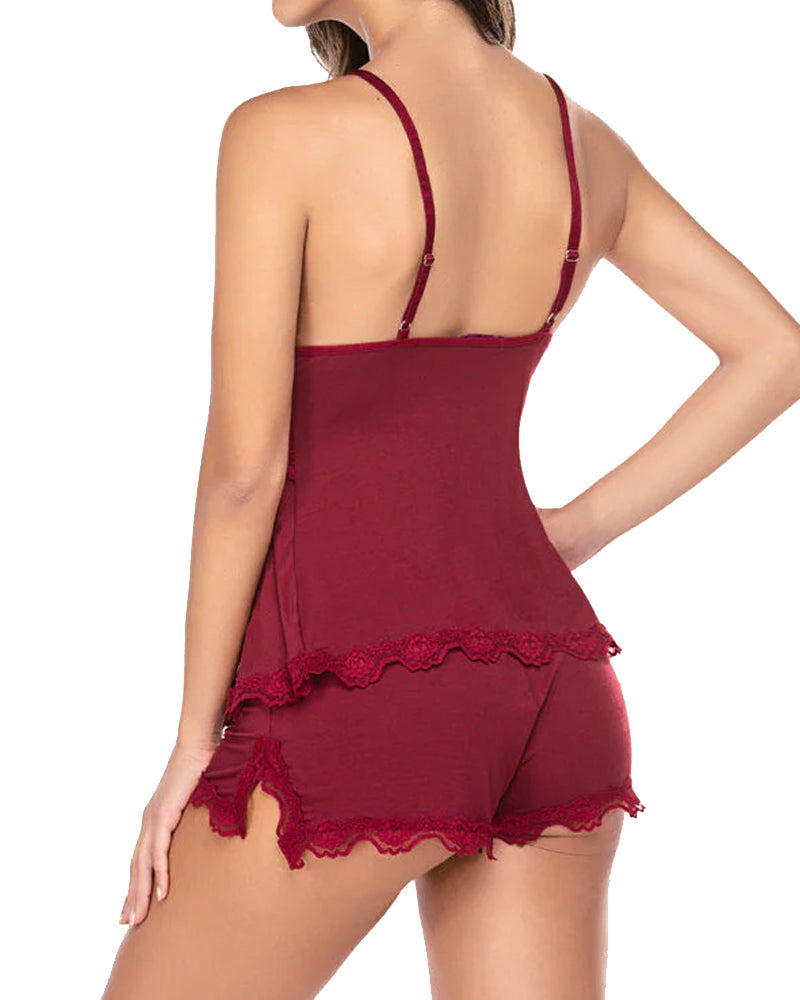 Midnight Lace Sleepwear Set