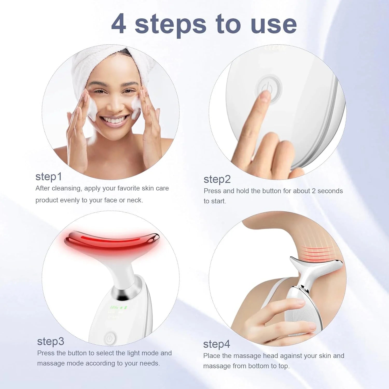 SkinPulse™ LED EMS Face & Neck Lifting Wand