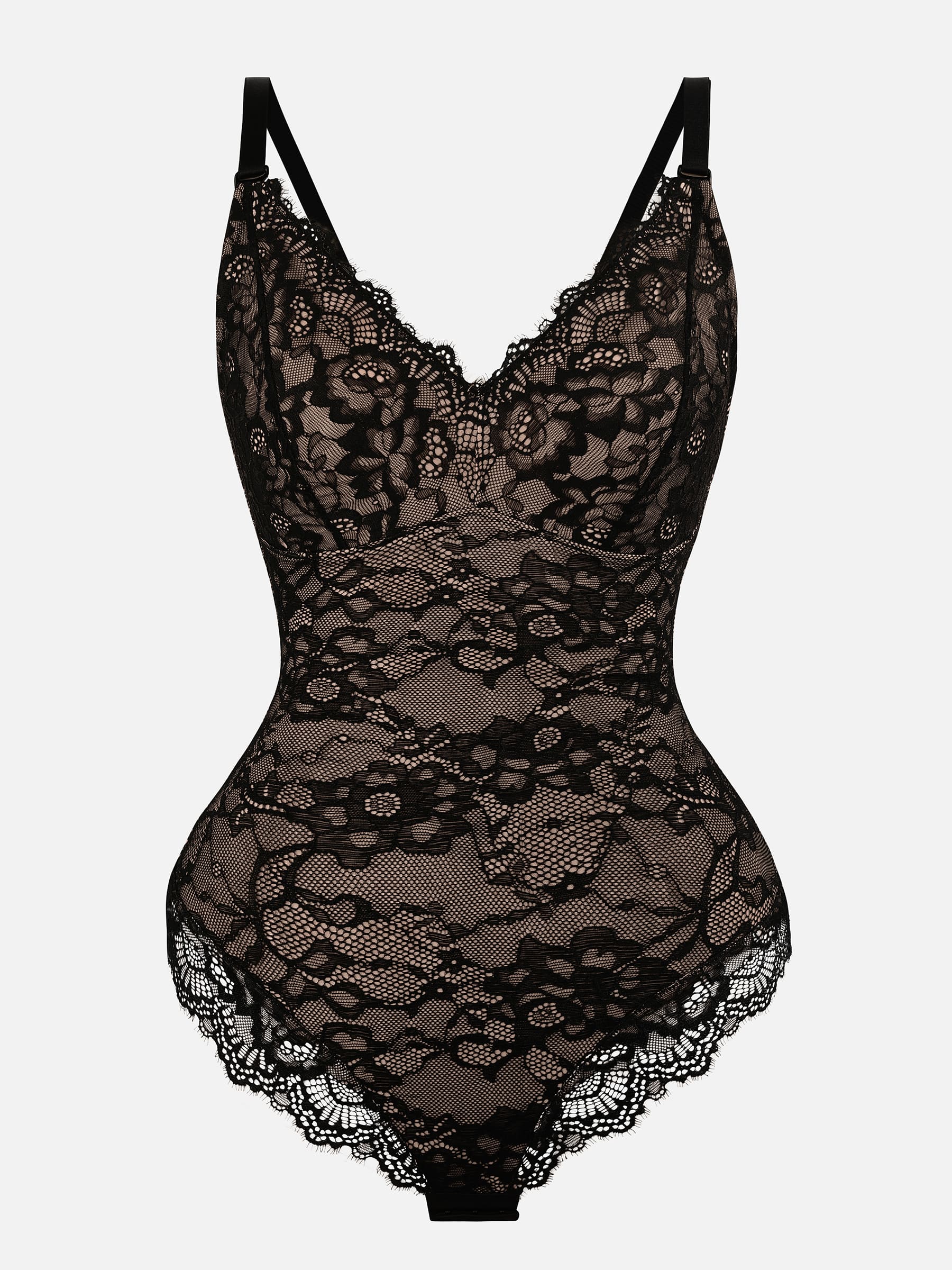 AllureLace™ Tummy-Control Thong Bodysuit