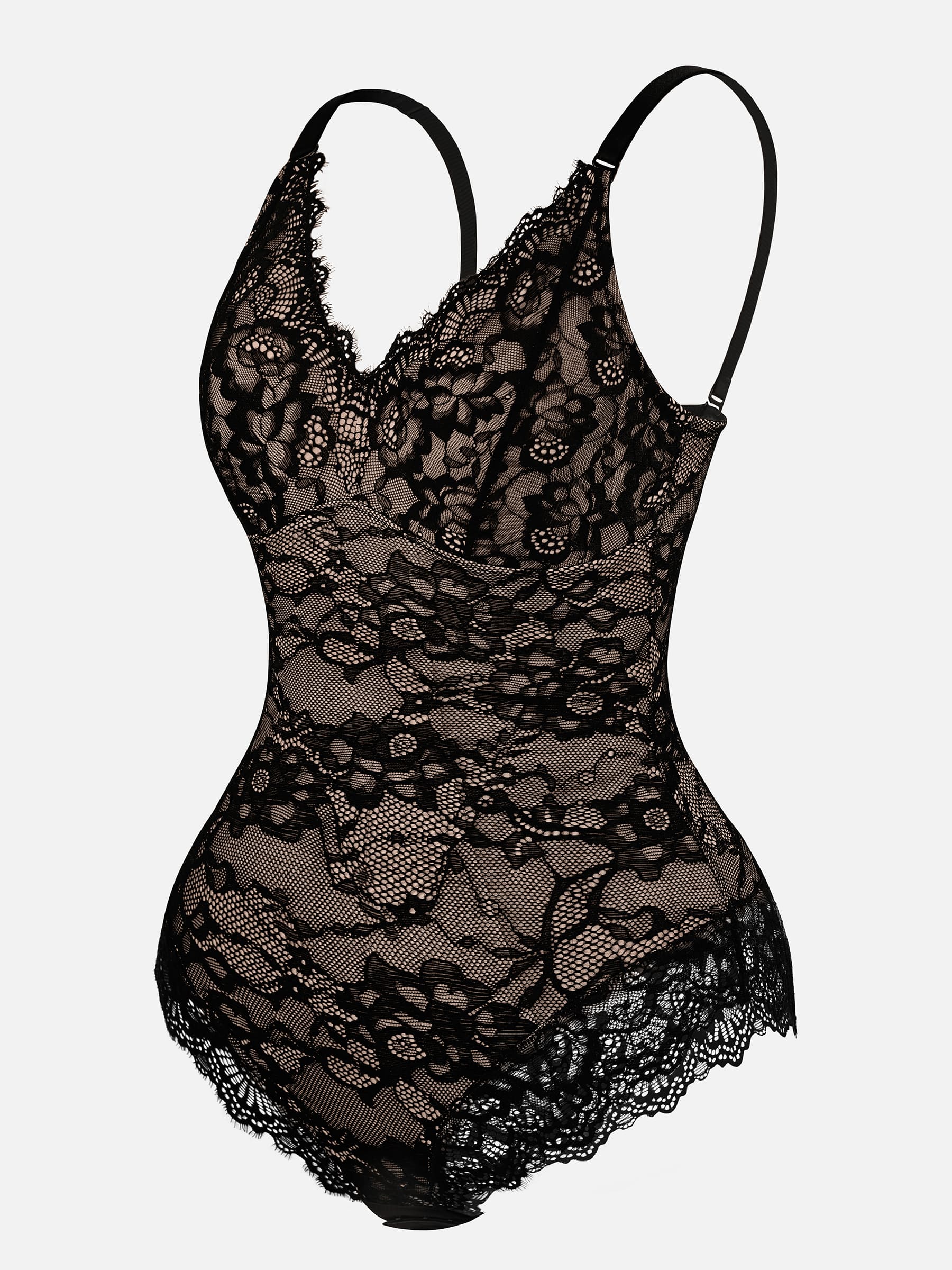 AllureLace™ Tummy-Control Thong Bodysuit