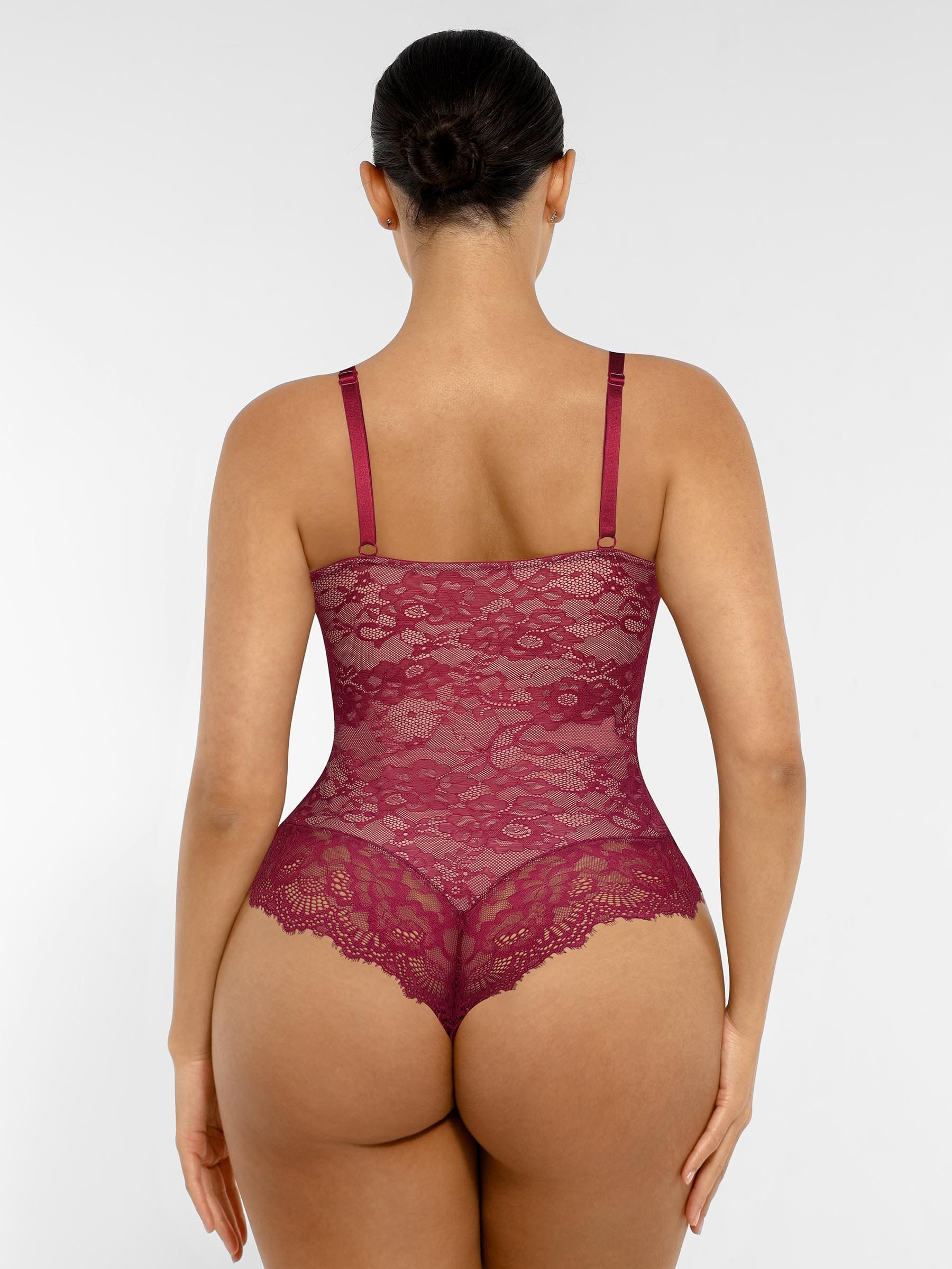 AllureLace™ Tummy-Control Thong Bodysuit