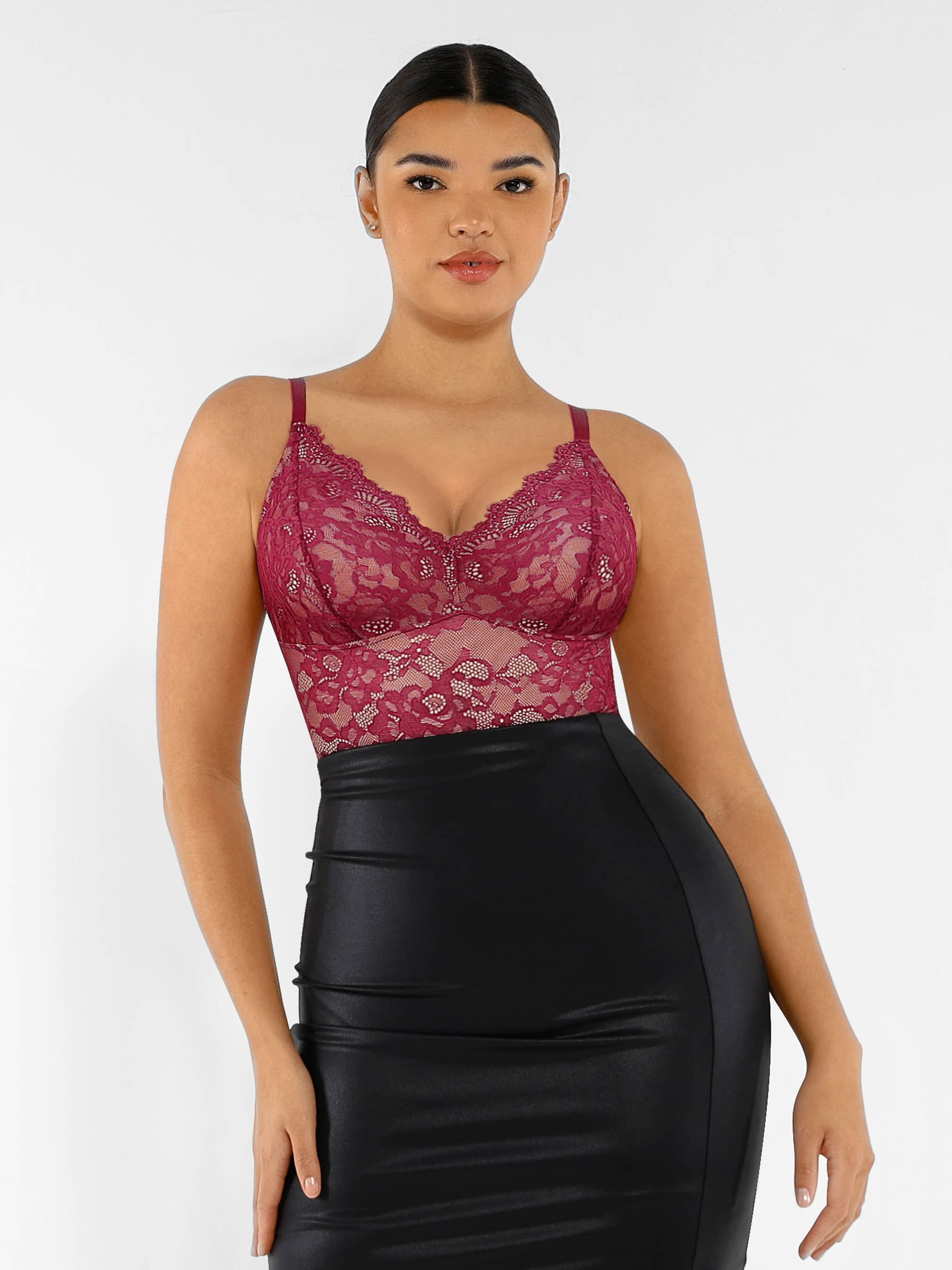AllureLace™ Tummy-Control Thong Bodysuit