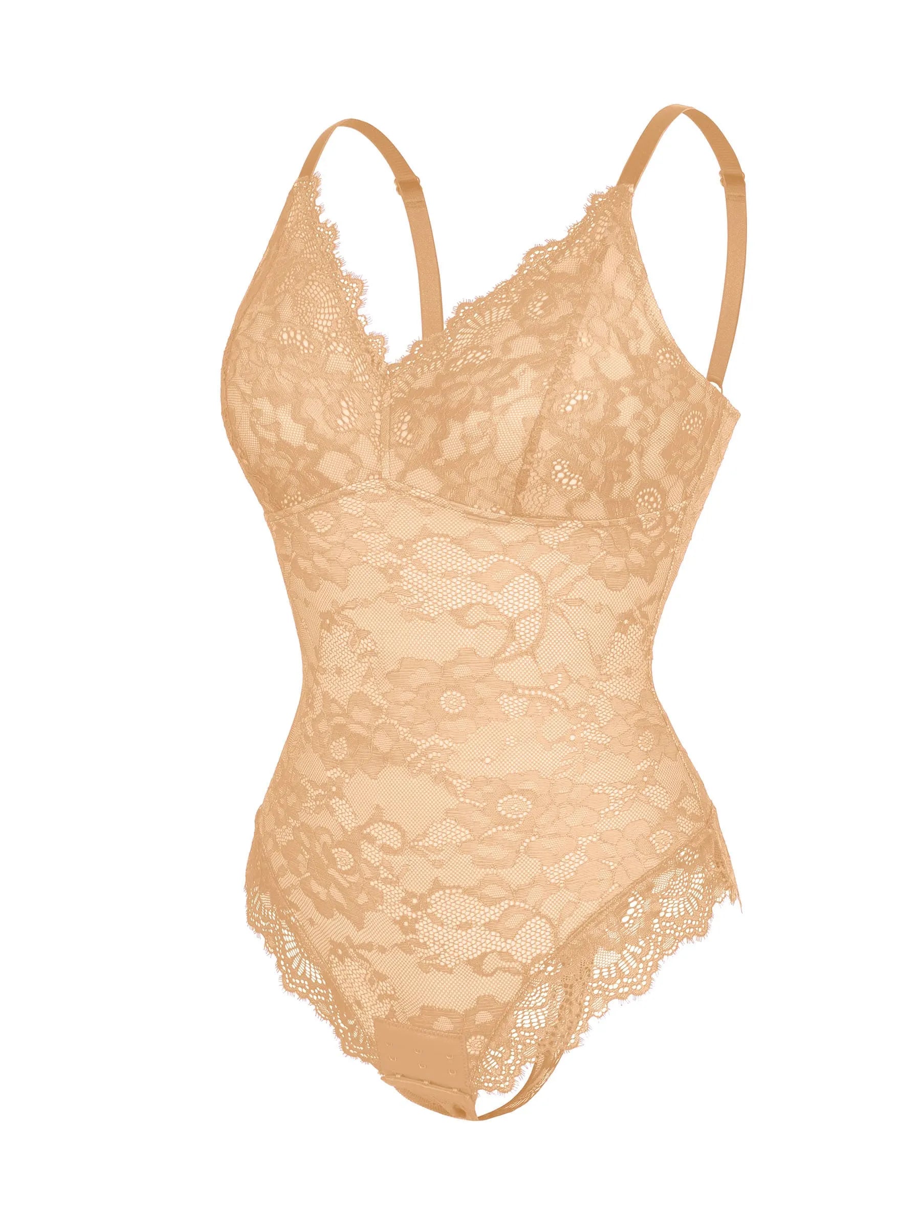 AllureLace™ Tummy-Control Thong Bodysuit
