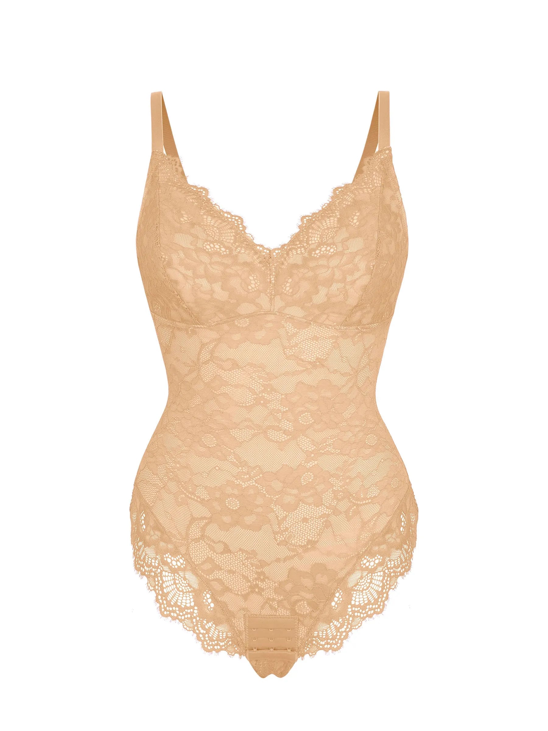 AllureLace™ Tummy-Control Thong Bodysuit