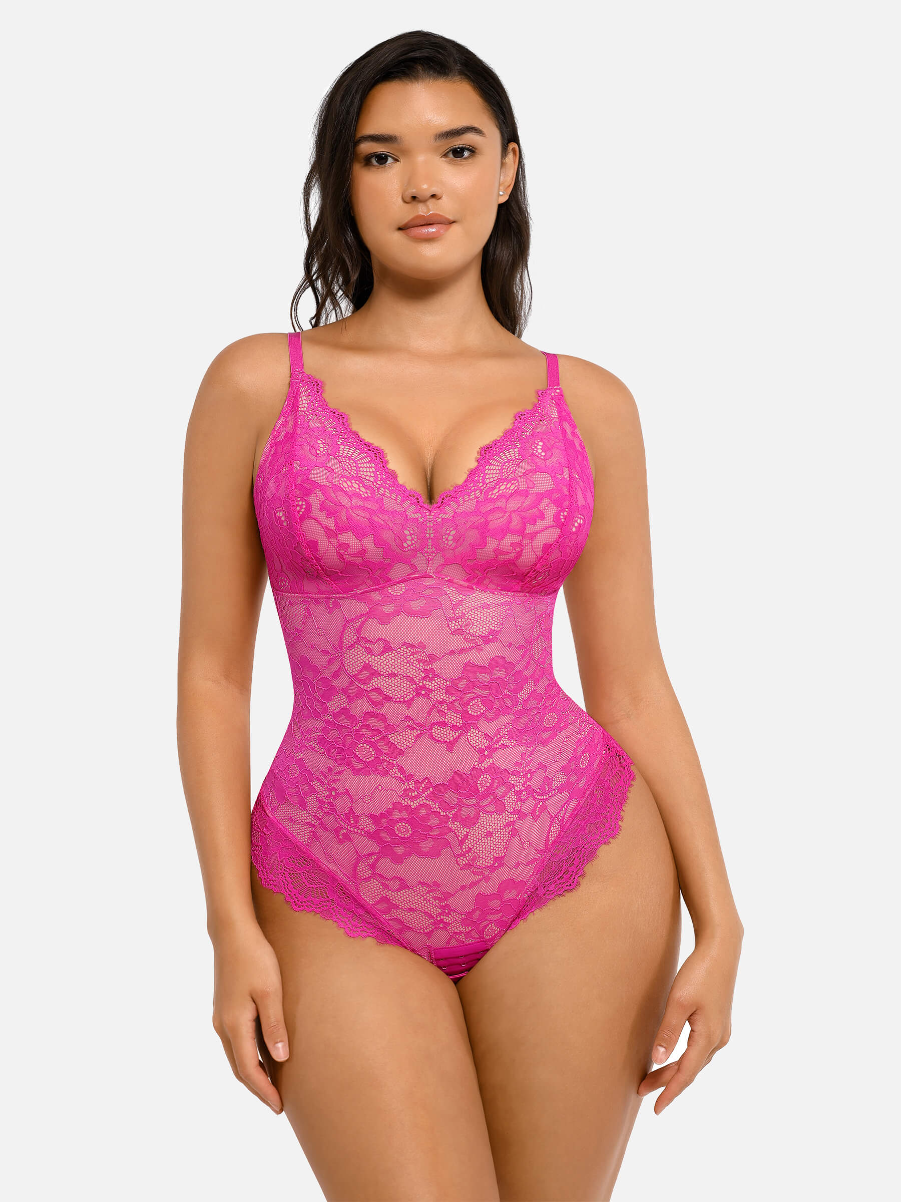 AllureLace™ Tummy-Control Thong Bodysuit