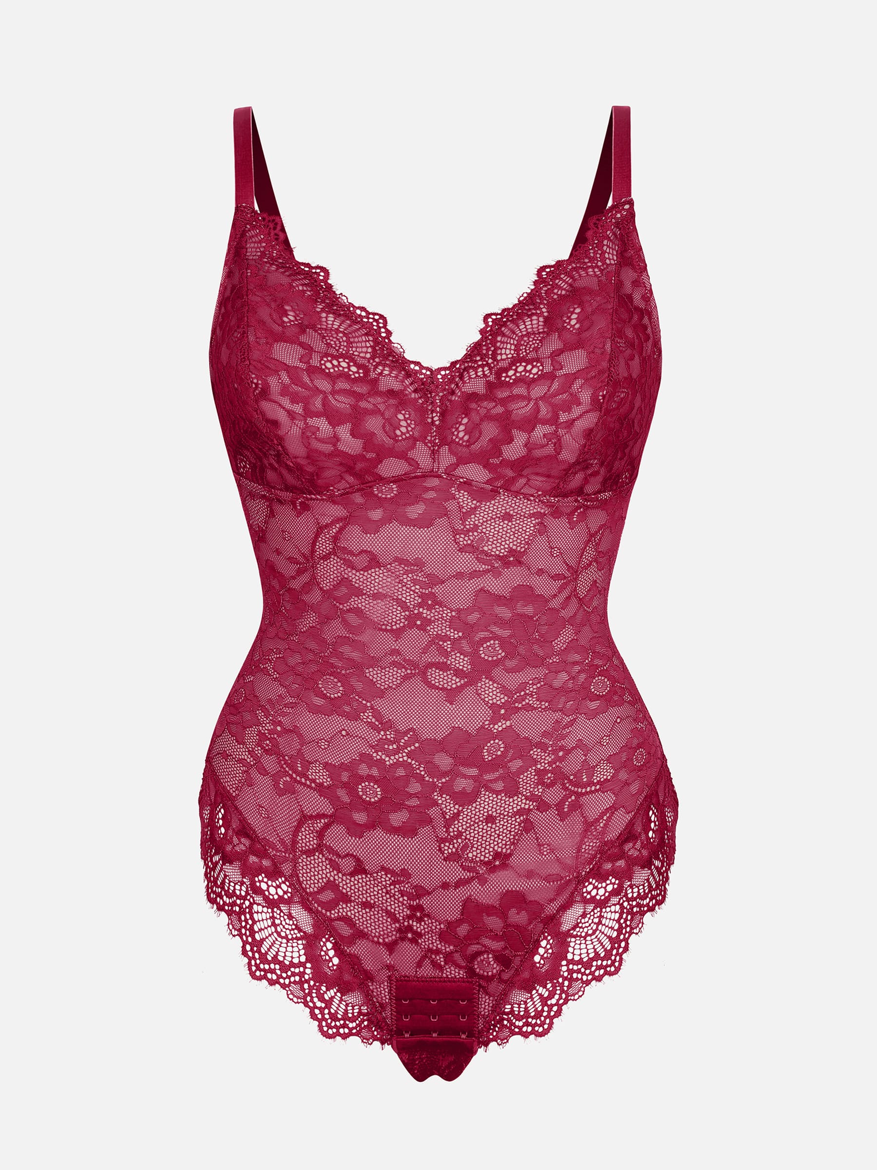 AllureLace™ Tummy-Control Thong Bodysuit
