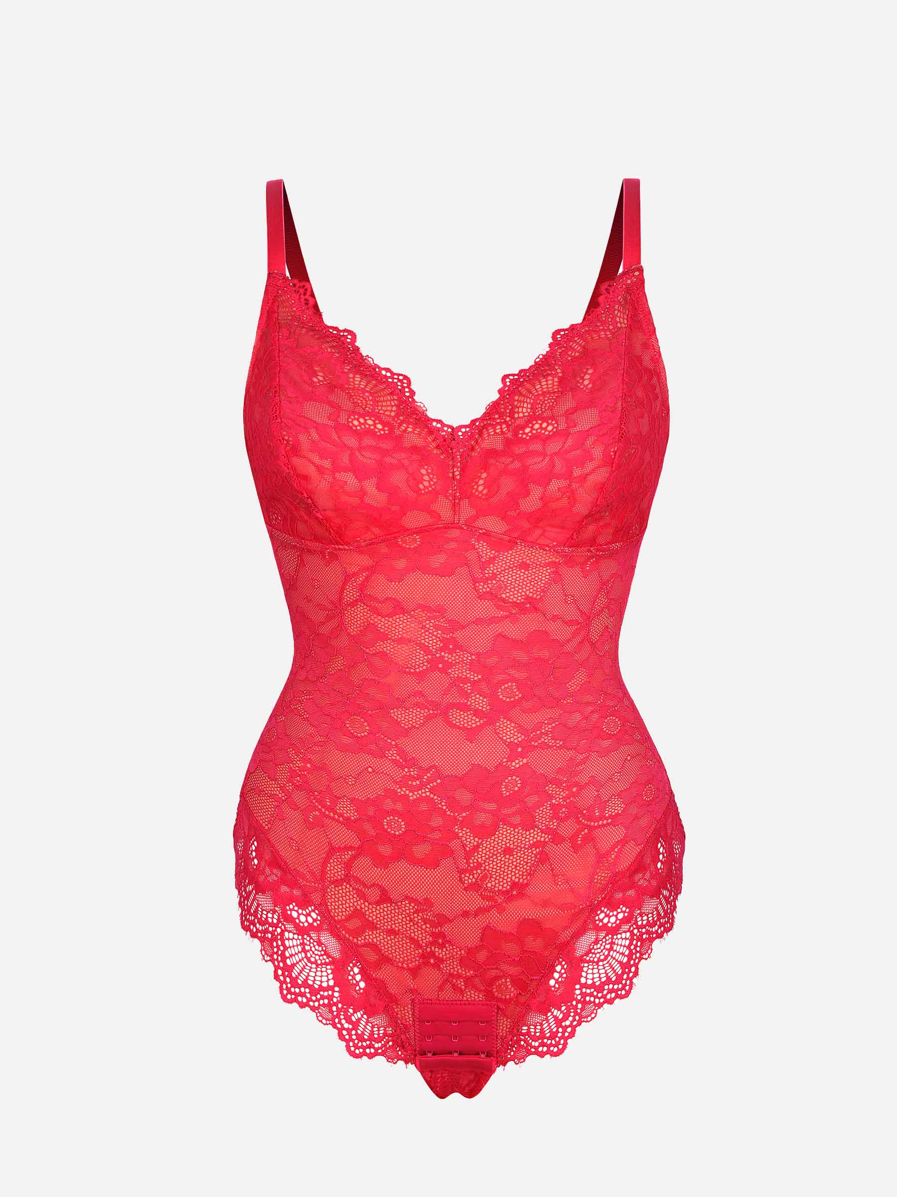AllureLace™ Tummy-Control Thong Bodysuit