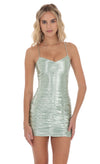 Satin Dream Ruched Dress