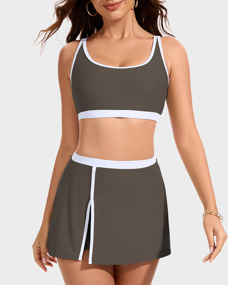Shoreline Chic™ Skirt Bikini Set