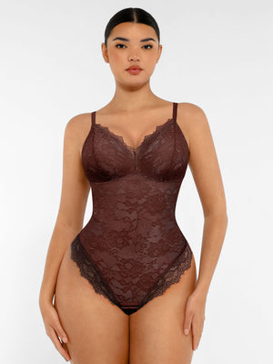 AllureLace™ Tummy-Control Thong Bodysuit