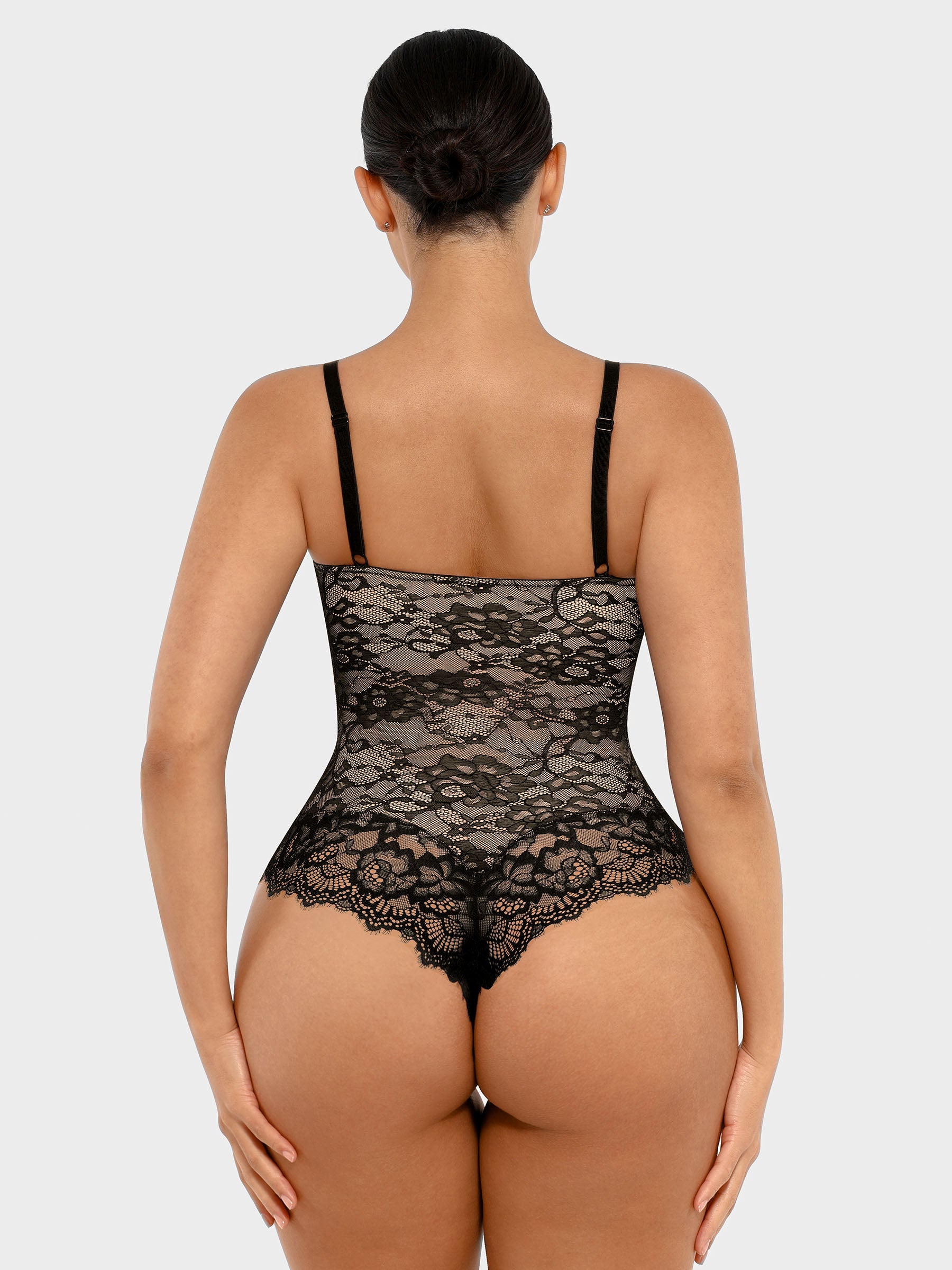 AllureLace™ Tummy-Control Thong Bodysuit
